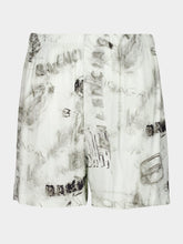 Balenciaga Graphite Pyjama Shorts in Viscose