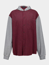 Red Check Hooded Hybrid Shirt