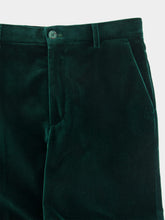 Gucci Dark Green Cotton Velvet Wide-Leg Trousers