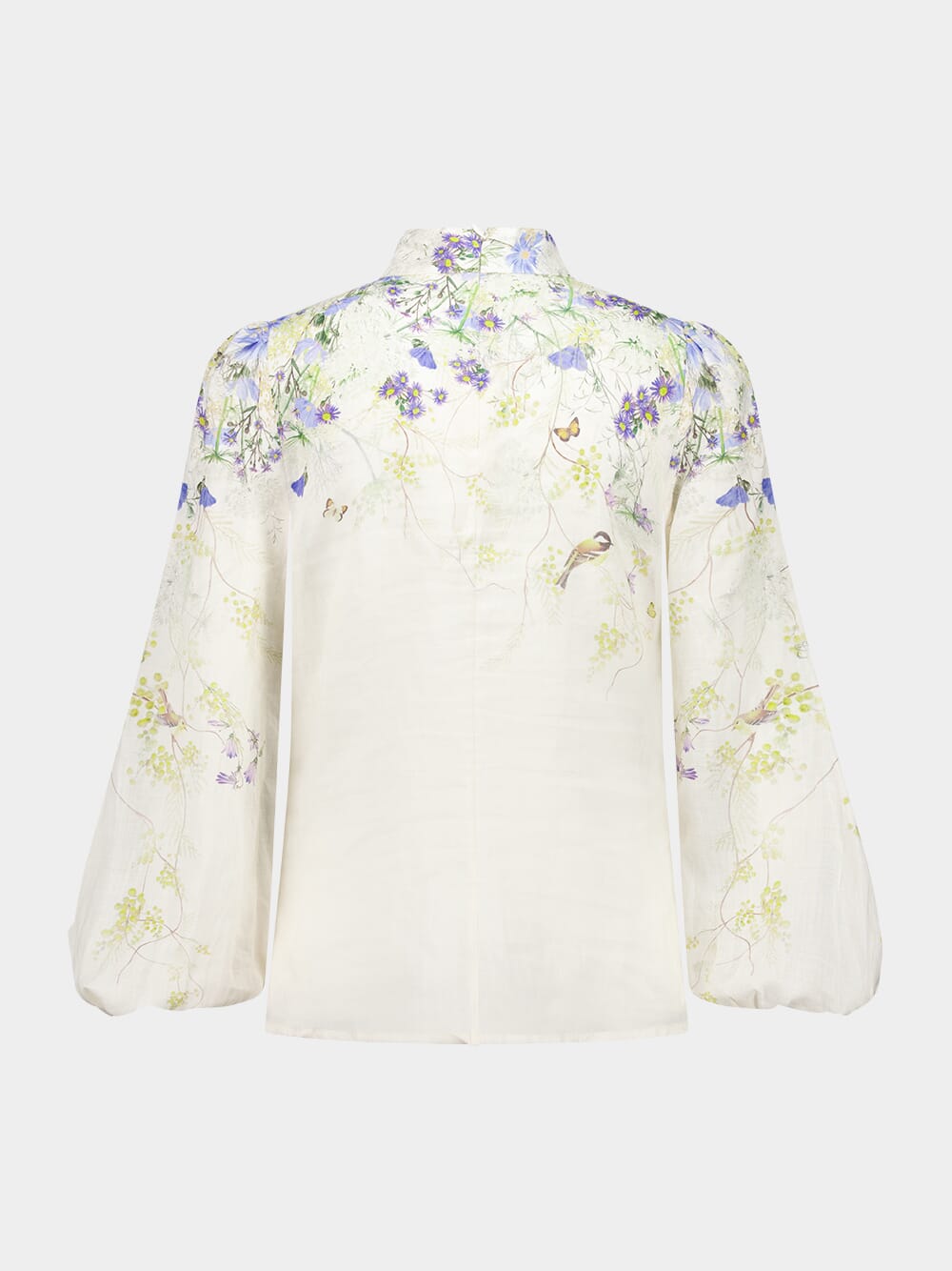 White Harmony Blouse with Floral Print