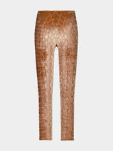 Gucci Nude GG Velvet Leggings