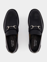 Gucci Black Leather Loafers with Horsebit