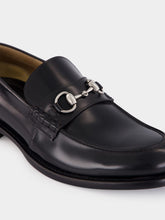 Gucci Black Leather Loafers with Horsebit