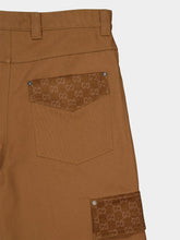 Gucci Camel Heavy Canvas Cotton Cargo Shorts