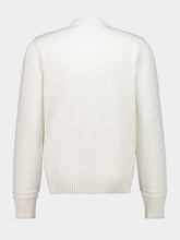 Gucci White Cotton Wool Jumper with Intarsia
