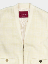 Gucci Ivory Check Cotton Tweed Jacket
