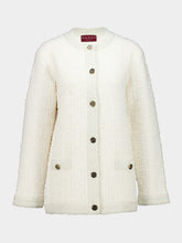Gucci Ivory Bouclé Cardigan with GG Buttons