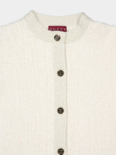 Gucci Ivory Bouclé Cardigan with GG Buttons