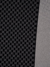 Gucci Black and Light Grey GG Wool Cashmere Scarf