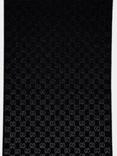 Gucci Black and Light Grey GG Wool Cashmere Scarf