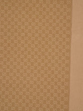 Gucci Camel and Beige GG Wool Cashmere Scarf