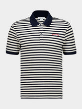 McQueen Ivory and Navy Striped Polo Shirt