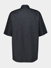 Balenciaga Dark Grey Short-Sleeve Cotton Shirt