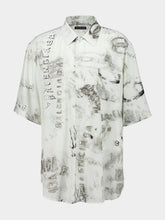 Balenciaga Graphite Grey Short Sleeve Minimal Shirt