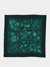 Gucci Dark Green Flora Silk Twill Scarf