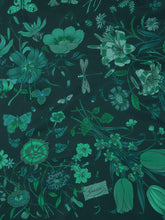 Gucci Dark Green Flora Silk Twill Scarf