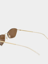 Alexander McQueen Gold T-Bar Slim Sunglasses