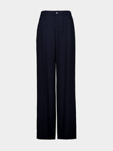 Gucci Dark Blue Diamond Silk Jacquard Trousers