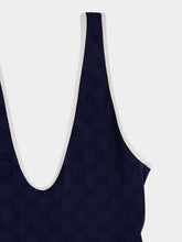 Gucci Navy Blue GG Jacquard Swimsuit