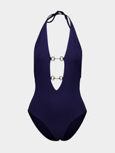 Gucci Classic Blue Horsebit Swimsuit