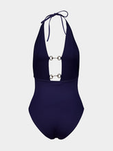 Gucci Classic Blue Horsebit Swimsuit