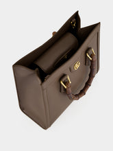 Gucci Dark Taupe Leather Diana Tote Bag