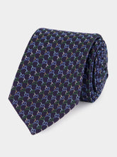 Gucci Blue and Dark Green GG Silk Jacquard Tie