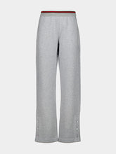 Gucci Light Grey Cotton Jersey Leisure Trousers with Web