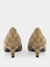 Gucci Beige GG Canvas Pump with Horsebit
