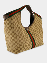 Gucci Beige and Brown Giglio Large GG Canvas Tote Bag