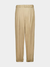 Saint Laurent Beige Slim-Fit Technical Cotton Pants