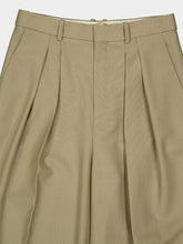 Saint Laurent Beige Wide-Leg Wool and Silk Pants