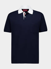 Gucci Blue Stretch Cotton Piquet Polo Shirt with Web Detail