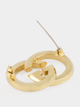 Gucci Gold Interlocking Crystal Brooch