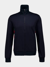 Gucci Dark Blue Technical Jersey Zip Jacket with Web Inserts