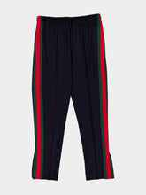 Gucci Dark Blue Technical Jersey Sportswear Trousers with Web