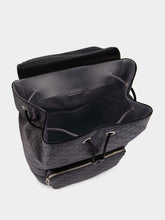 Gucci Black GG Embossed Leather Backpack