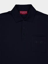 Gucci Night Blue Cotton Polo Shirt