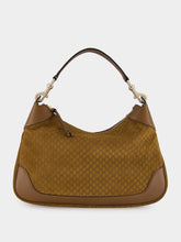 Gucci Brown GG Suede B Medium Shoulder Bag