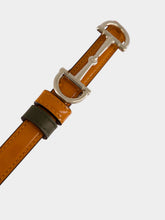 Gucci Reversible Orange and Forest Green Horsebit Belt