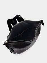 McQueen Black Manta Backpack in Nappa Calf Leather