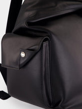 McQueen Black Manta Backpack in Nappa Calf Leather