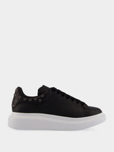 McQueen Black Oversized Leather Sneakers