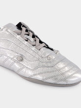 Balenciaga Silver City Sneaker in Metallized Sheepskin
