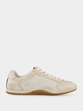 Gucci White Washed Leather GG Shift Sneakers