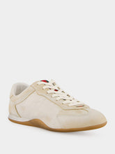 Gucci White Washed Leather GG Shift Sneakers