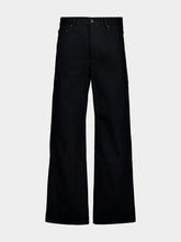 Balenciaga Black Curved Knee Cotton Denim Trousers