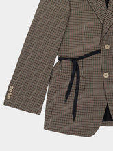 Balenciaga Wrap Tailored Jacket in Khaki and Brown