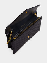 Saint Laurent Black Cassandre Envelope Chain Wallet