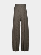 Balenciaga Checked Khaki and Brown Tailored Trousers